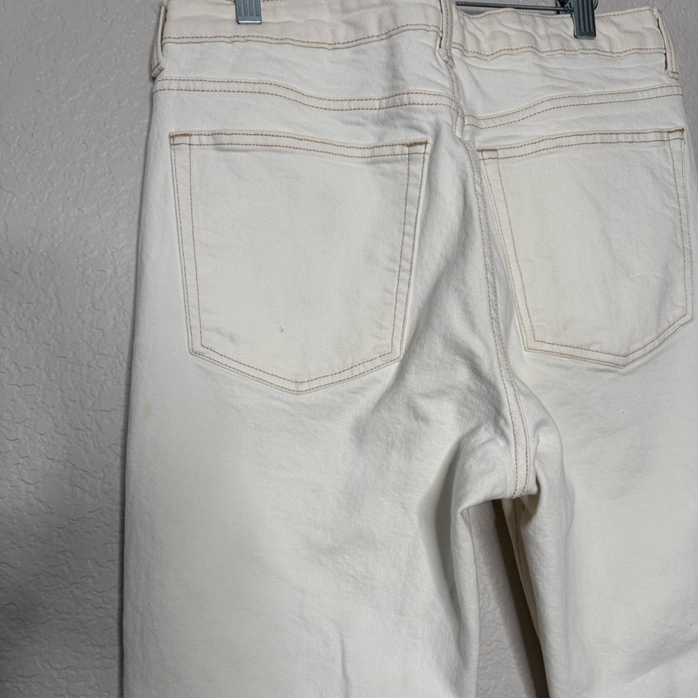 Topshop Women's Cream Color Jeans Size 32 Or 12 - Picture 6 of 7